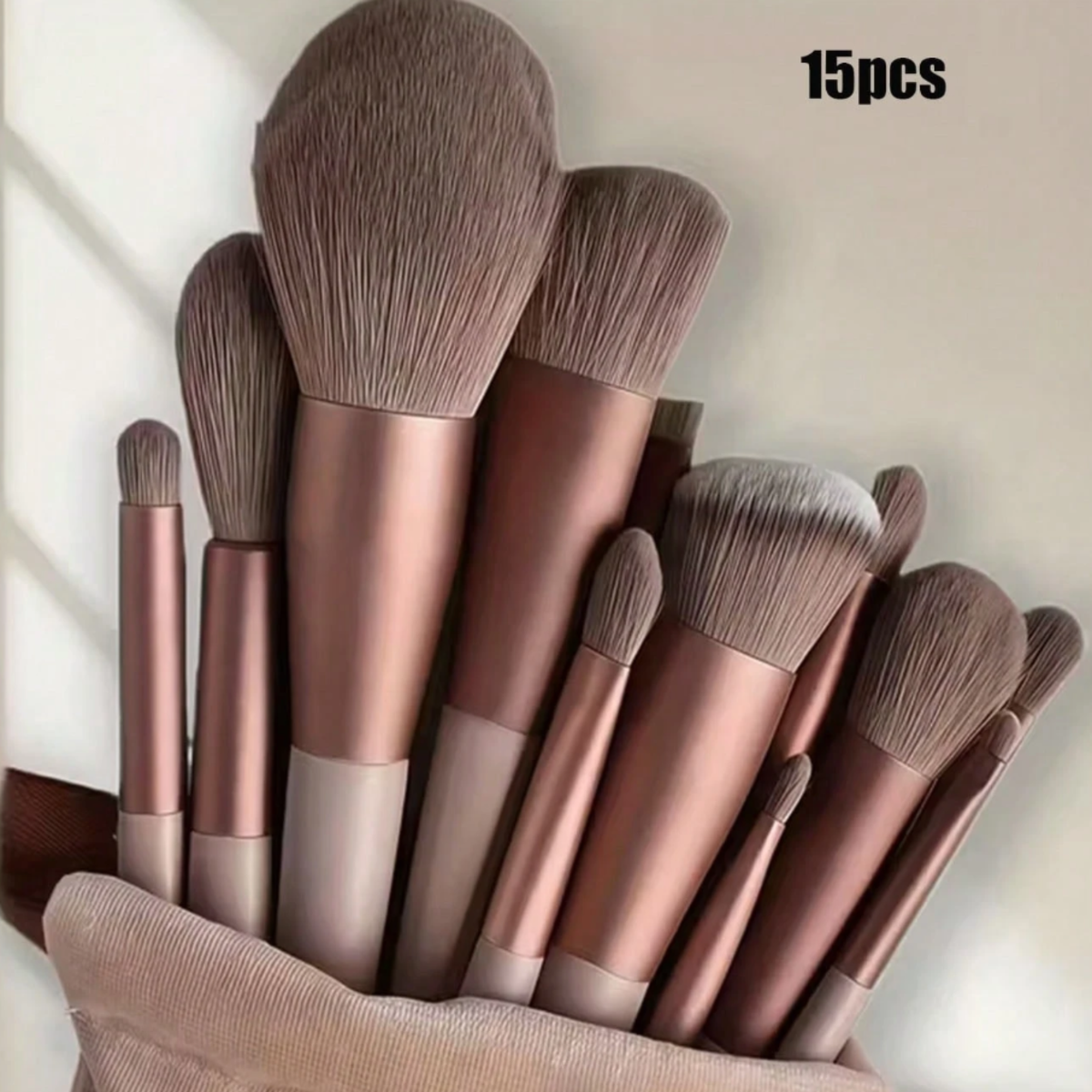 SHEGLAM Color Bloom Liquid Blush in Love Cake + 15-Piece Makeup Brush & Sponge Bundle